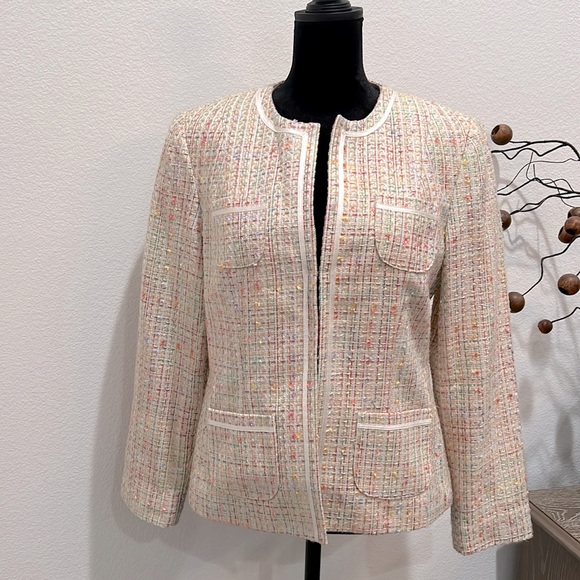 Laura Scott Tweed Blazer - Size 8P - Picture 2 of 8
